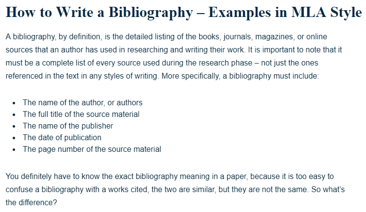 what is bibliographic research