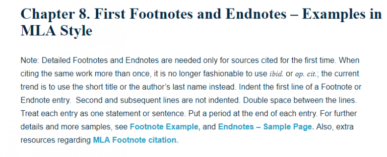 endnote footnote citations short title